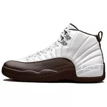 Кроссовки Air Jordan 12 Vintage Basketball Shoes Men Mid-top, белый/черный