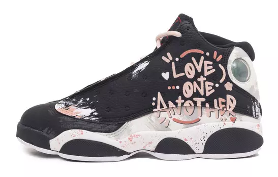 Кроссовки Air Jordan 13 Vintage Basketball Shoes Women's High-top Black/white, черный