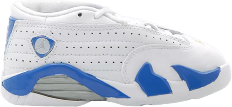 Кроссовки Air Jordan 14 Retro Low TD Pacific Blue, белый