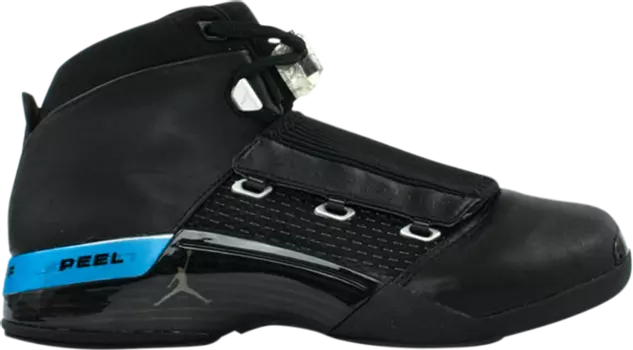 Кроссовки Air Jordan 17 OG Black Metallic Silver Special Box, черный