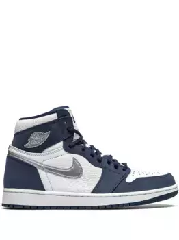 Кроссовки Air Jordan 1 High CO.JP Midnight Navy, белый