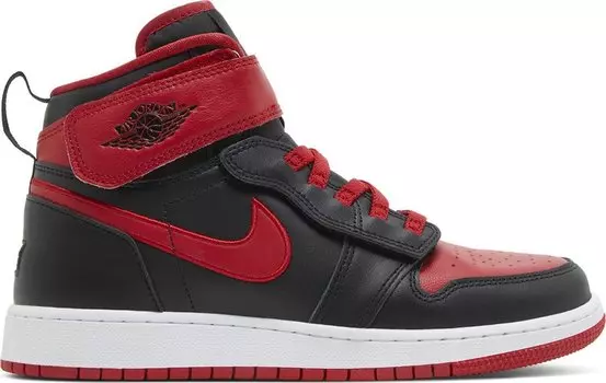 Кроссовки Air Jordan 1 High FlyEase GS Bred, красный