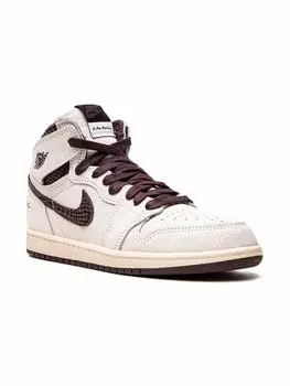 Кроссовки Air Jordan 1 High OG Airness из коллаборации с A Ma Manire Jordan Kids, бежевый
