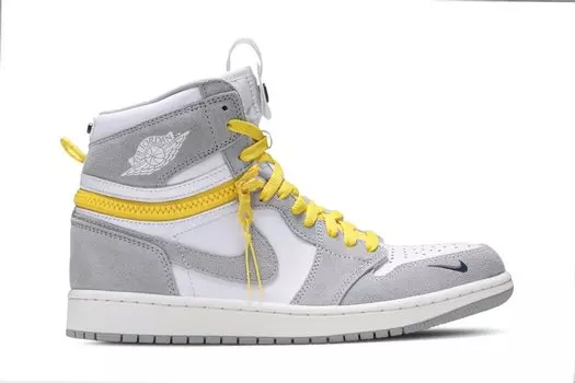 Кроссовки Air Jordan 1 High Switch Light Smoke Grey, зеленый