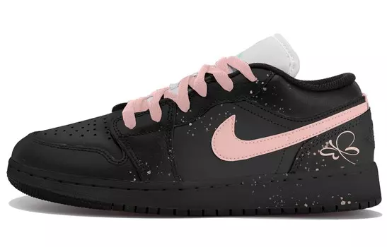 Кроссовки Air Jordan 1 Kids' Basketball Shoes Grade School, черный/розовый