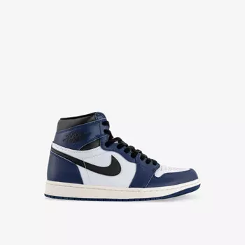 Кроссовки Air Jordan 1 кожаные высокие Jordan, черный