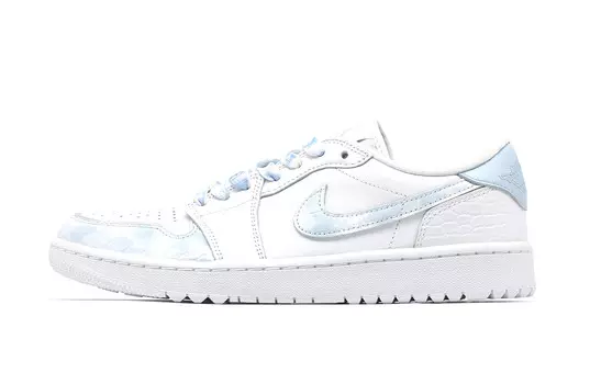 Кроссовки Air Jordan 1 Lifestyle Shoes Unisex Low-top White/blue, синий/белый