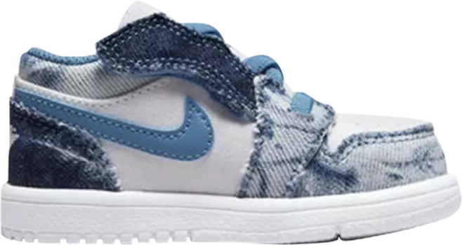 Кроссовки Air Jordan 1 Low ALT TD Washed Denim, белый