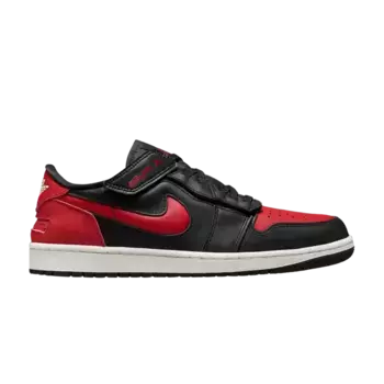 Кроссовки Air Jordan 1 Low FlyEase Bred, красный