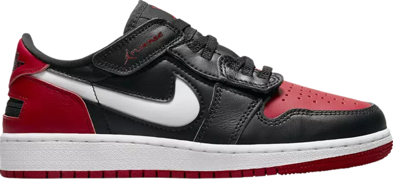 Кроссовки Air Jordan 1 Low Flyease GS Alternate Bred Toe, черный