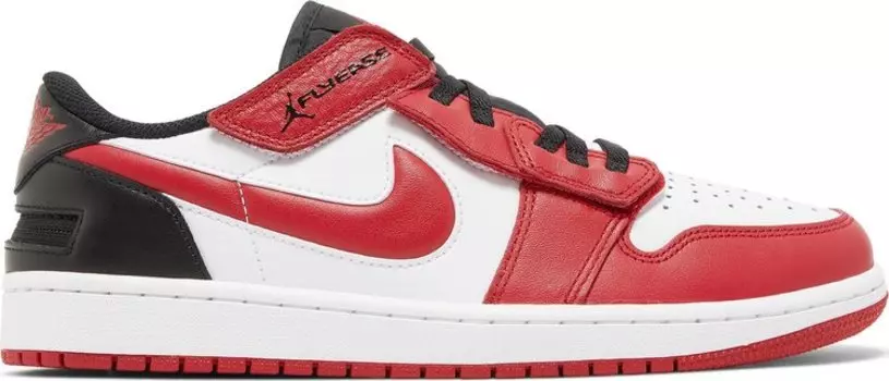 Кроссовки Air Jordan 1 Low FlyEase White Gym Red, белый