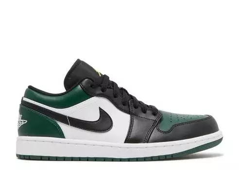 Кроссовки AIR JORDAN 1 LOW 'GREEN TOE', зеленый