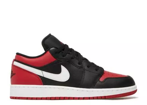 Кроссовки AIR JORDAN 1 LOW GS 'ALTERNATE BRED TOE', черный