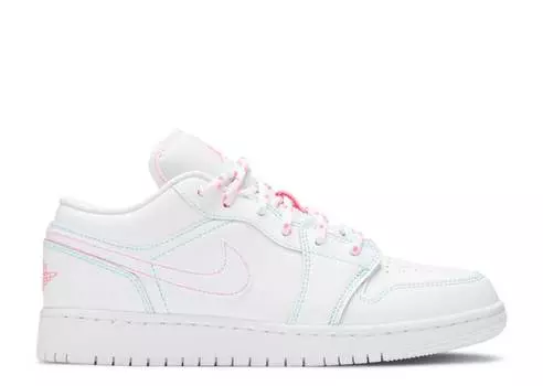 Кроссовки AIR JORDAN 1 LOW GS 'AURORA GREEN', белый