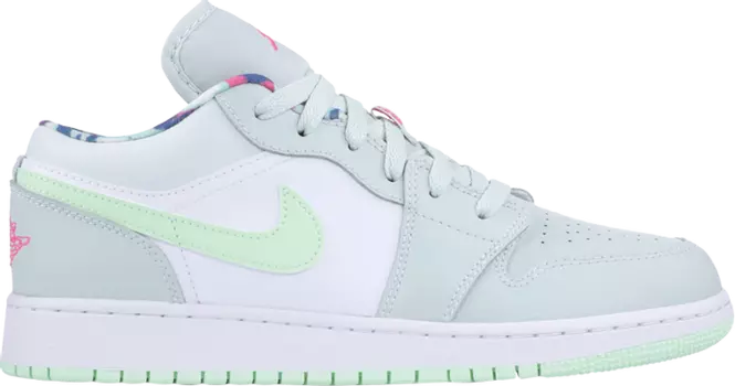 Кроссовки Air Jordan 1 Low GS Barely Grey Spruce, серый