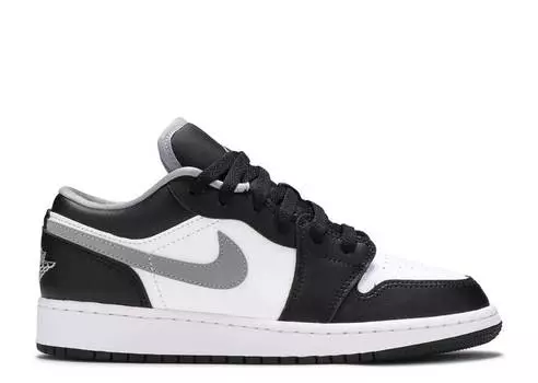 Кроссовки AIR JORDAN 1 LOW GS 'BLACK MEDIUM GREY', черный