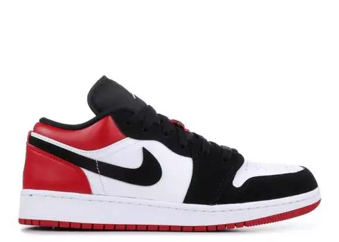 Кроссовки AIR JORDAN 1 LOW GS 'BLACK TOE', белый