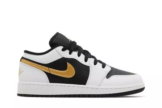 Кроссовки Air Jordan 1 Low GS, цвет Gold Swoosh
