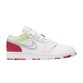 Кроссовки Air Jordan 1 Low GS 'Ember Glow', белый
