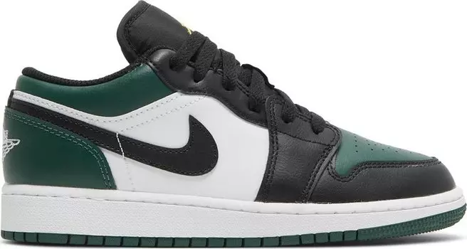 Кроссовки Air Jordan 1 Low GS Green Toe, зеленый