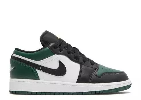 Кроссовки AIR JORDAN 1 LOW GS 'GREEN TOE', зеленый