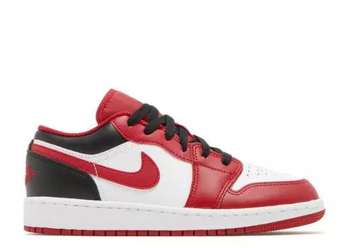 Кроссовки AIR JORDAN 1 LOW GS 'REVERSE BLACK TOE', белый