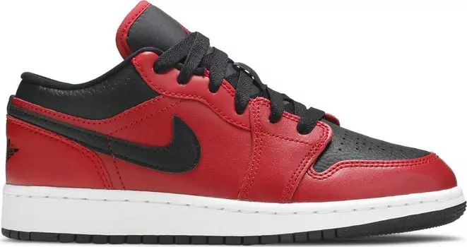 Кроссовки Air Jordan 1 Low GS Reverse Bred, черно-красный