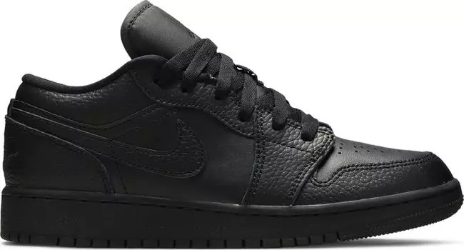Кроссовки Air Jordan 1 Low GS Triple Black, черный