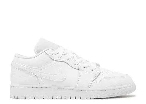 Кроссовки AIR JORDAN 1 LOW GS 'TRIPLE WHITE', белый