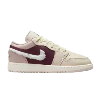 Кроссовки Air Jordan 1 Low SE GS Fur Swoosh, розовый
