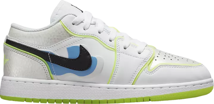Кроссовки Air Jordan 1 Low SE GS Warped Swoosh, белый