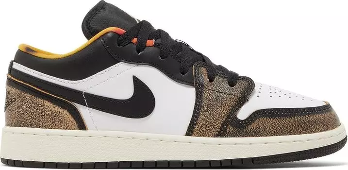 Кроссовки Air Jordan 1 Low SE GS Wear-Away - Tan, черный