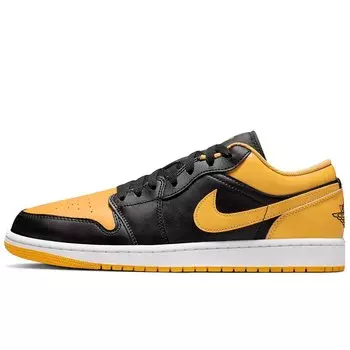Кроссовки AIR JORDAN 1 LOW YELLOW OCHRE Jordan, цвет Black/Yellow Ochre/White