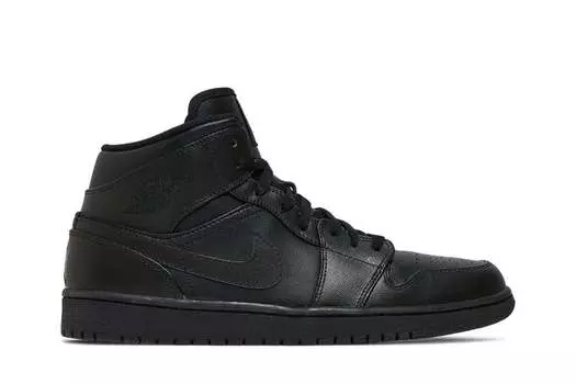 Кроссовки Air Jordan 1 Mid 2013 'Triple Black', черный