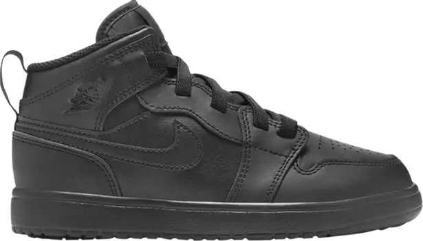 Кроссовки Air Jordan 1 Mid ALT PS 'Triple Black', черный