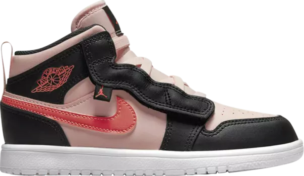 Кроссовки Air Jordan 1 Mid ALT PS Black Pink Crimson, розовый