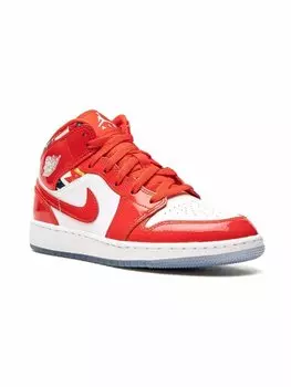 Кроссовки Air Jordan 1 Mid Barcelona Jordan Kids, красный