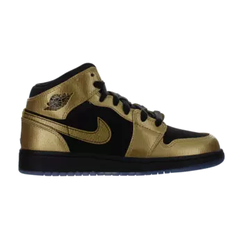 Кроссовки Air Jordan 1 Mid BG 'Metallic Gold Coin', золотой