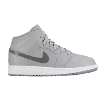 Кроссовки Air Jordan 1 Mid BG Wolf Grey, серый