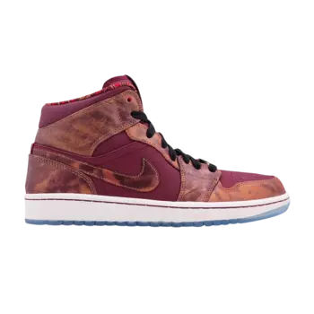 Кроссовки Air Jordan 1 Mid 'BHM', разноцветный