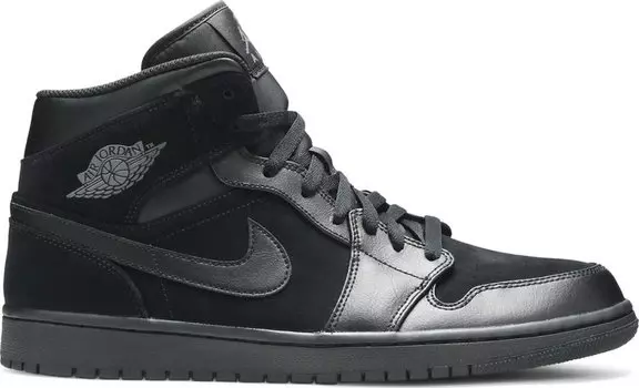 Кроссовки Air Jordan 1 Mid Black, черный