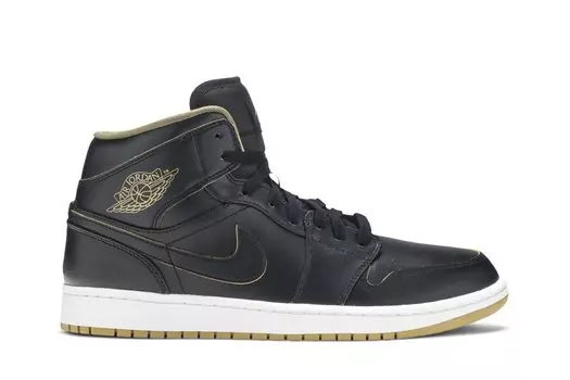 Кроссовки Air Jordan 1 Mid 'Black Gold', черный