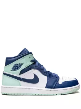 Кроссовки Air Jordan 1 Mid Blue Mint, синий
