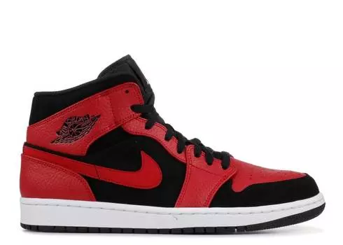 Кроссовки AIR JORDAN 1 MID 'BRED', черный