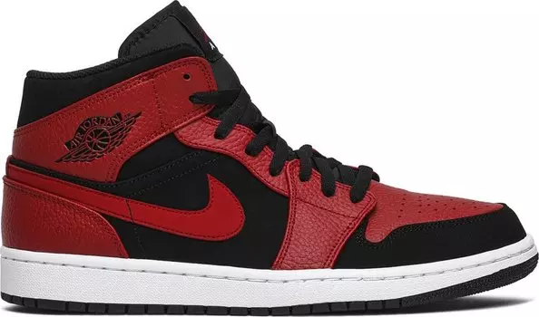 Кроссовки Air Jordan 1 Mid Bred, красный