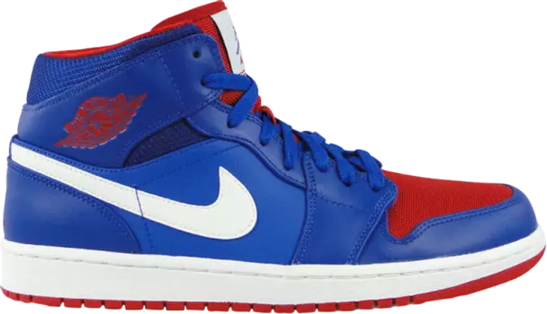 Кроссовки Air Jordan 1 Mid Detroit Pistons, синий