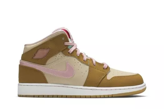 Кроссовки Air Jordan 1 Mid GG 'Lola Bunny', коричневый