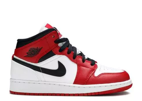 Кроссовки AIR JORDAN 1 MID GS 'CHICAGO', белый