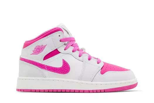 Кроссовки Air Jordan 1 Mid GS, цвет Fire Pink