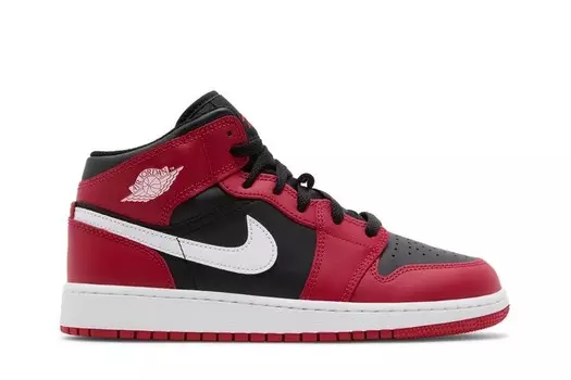 Кроссовки Air Jordan 1 Mid GS, цвет Gym Red Black White